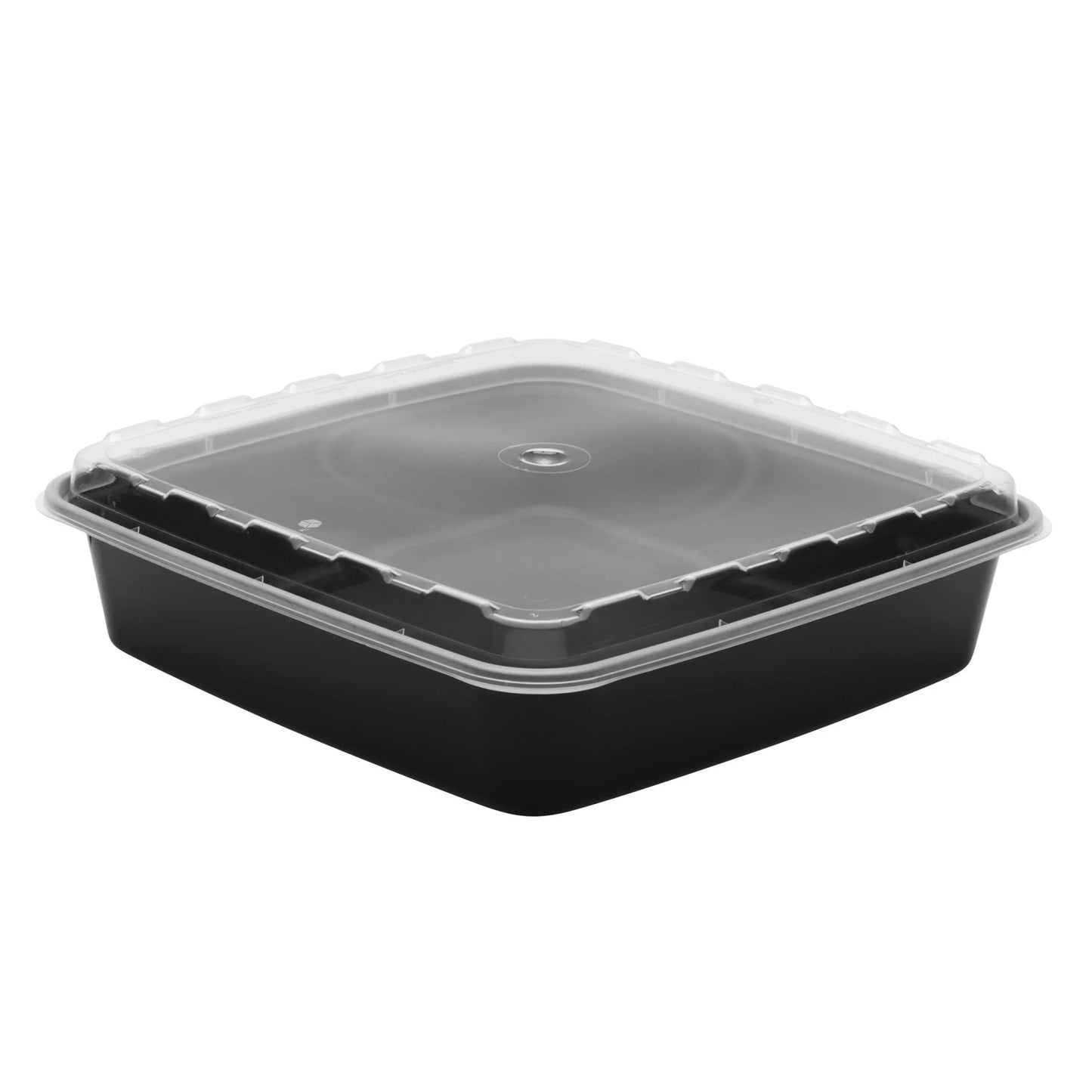 Plastic Food Container With Lids (Inner) Black Botem Clear Top 150 Sets