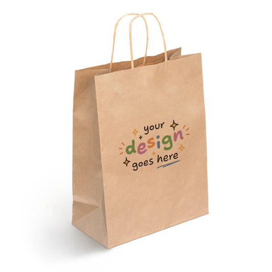 Customize Small Size Paper Bag W 10'' X D 5'' W L 13'' 250/Case